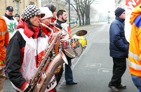Musiker im Zug