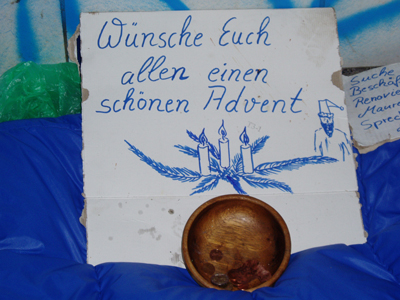 bettelplakat